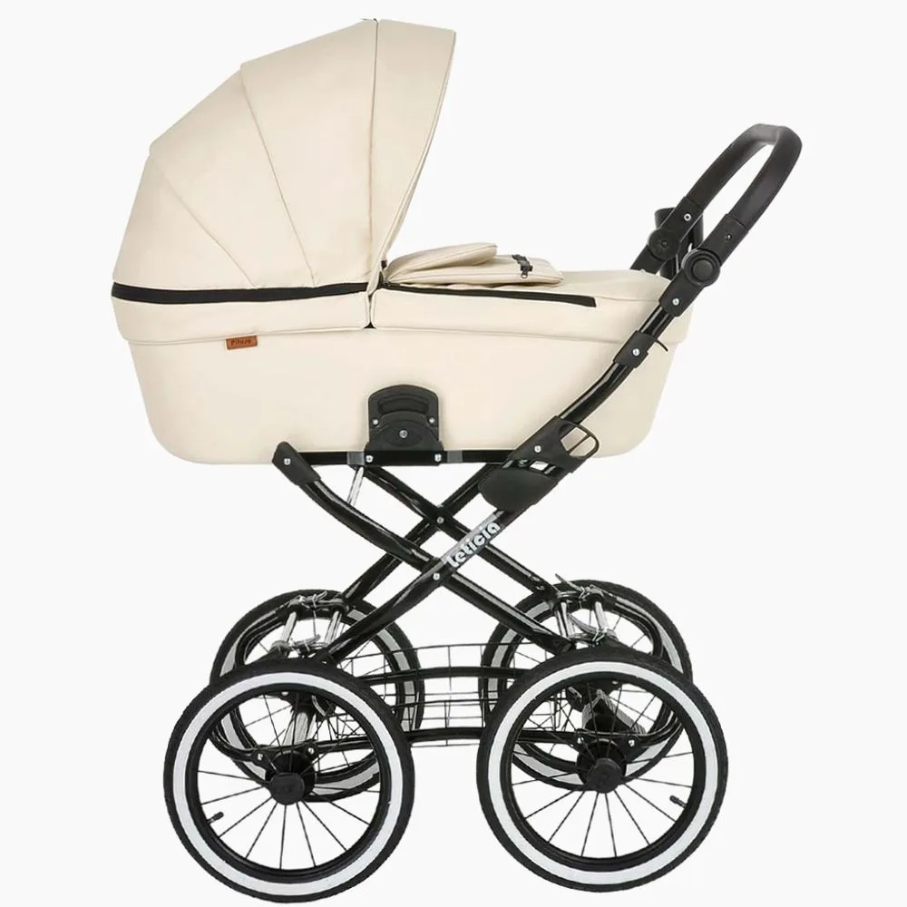 Коляска Pituso Leticia Classic люлька 100% экокожа, колесо D-14 (Питусо Летиция Классик) — фото (2)