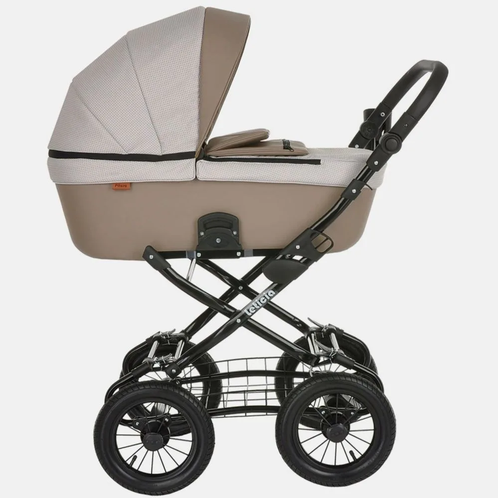 Коляска Pituso Leticia Classic люлька колесо D-12 (Питусо Летиция Классик), ракурс 2