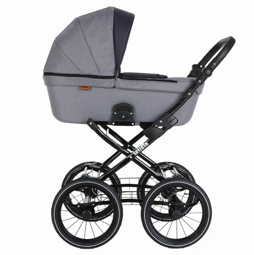 Коляска Pituso Leticia Classic люлька колесо D-14 (Питусо Летиция Классик), ракурс 3