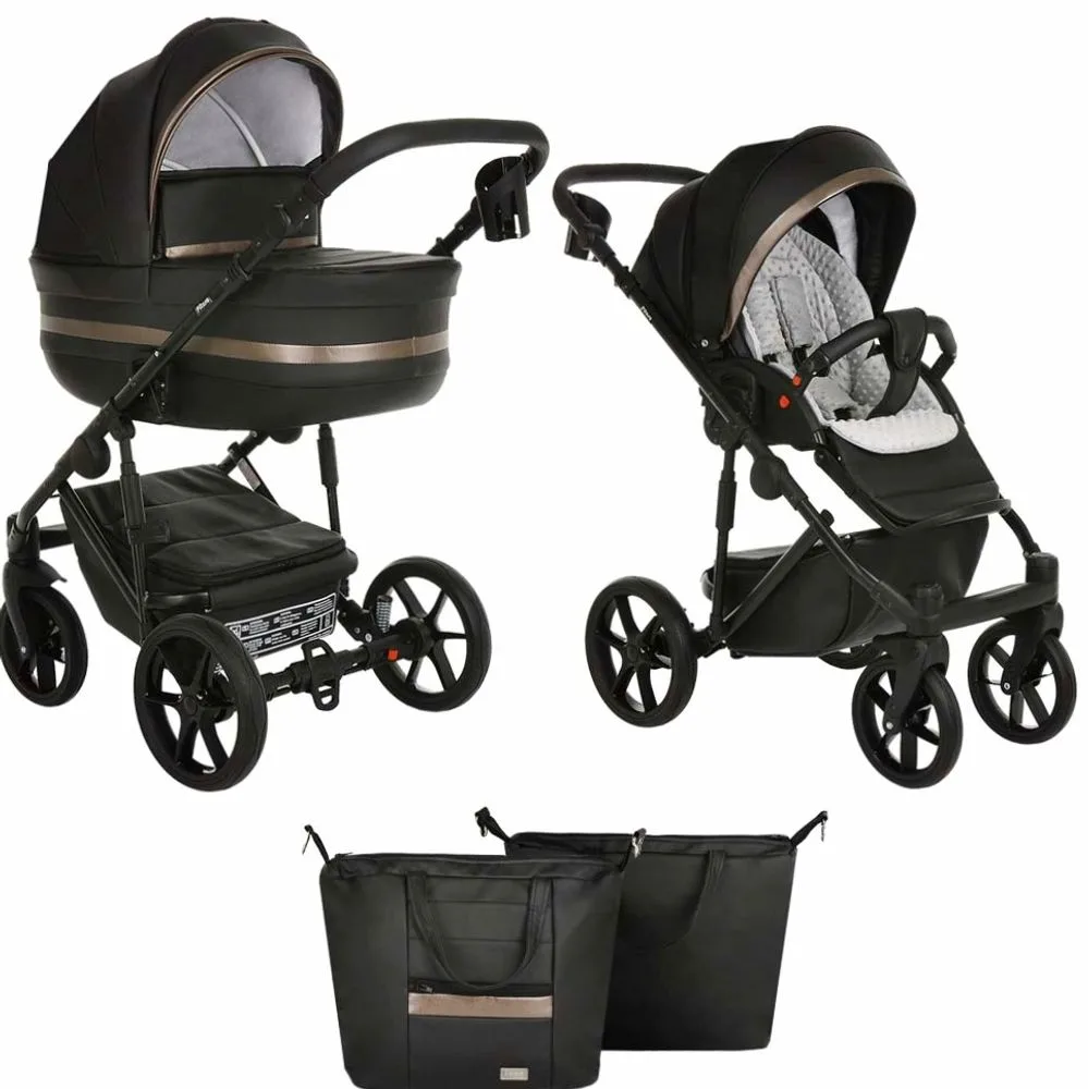 Коляска Pituso Luna 2 в 1 100% экокожа (Питусо Луна), ракурс 6