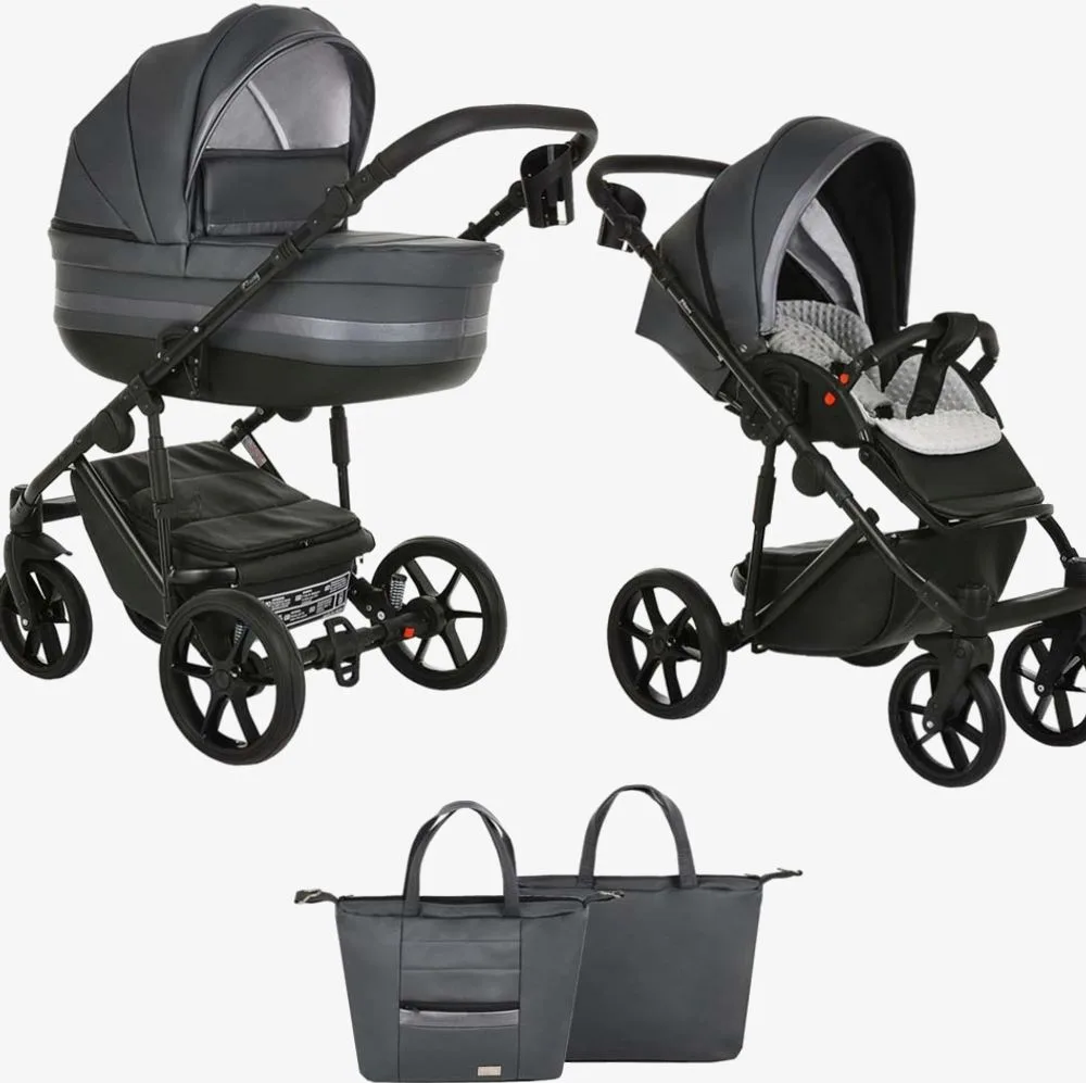 Коляска Pituso Luna 2 в 1 100% экокожа (Питусо Луна), ракурс 7