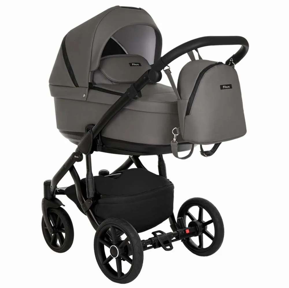 Коляска Pituso Moon 2 в 1 100% экокожа (Питусо Мун), ракурс 8