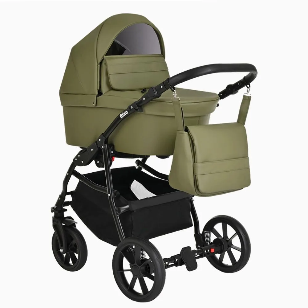 Коляска Pituso Nino 2 в 1 экокожа (Питусо Нино), ракурс 6
