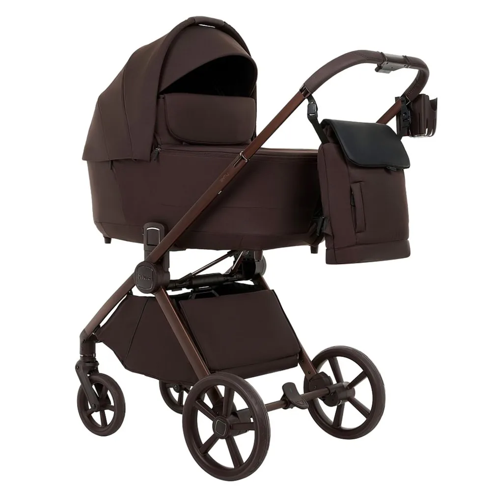 Коляска Pituso Teffy 2 в 1 на коричневой раме (Питусо Теффи), ракурс 3